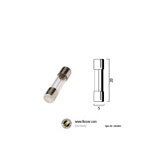 предохранитель стеклянный: 5А  6,3А