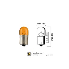 Flösser R10W BA15s 12V 10W цвет янтарный