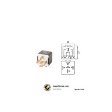 РЕЛЕ  5 штырьковый  12V: 30/40A