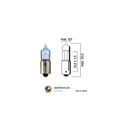 Flösser H6W BAX 9s 12V 6W мини галоген синяя