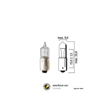 Flösser H20W BA9s 12V 20W мини галоген