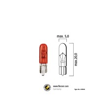 Flösser W1,2W W 2х4,6d 12V 1,2W T 5 цвет красный