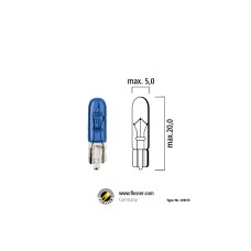 Flösser W1,2W W 2х4,6d 12V 1,2W T 5 цвет темно-синий