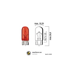 Flösser W5W W2,1х9,5d 12V 5W цвет красный