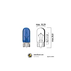 Flösser W5W W2,1х9,5d 12V 5W цвет синий