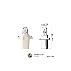 Flösser B 8,3d 12V 2W голубой цоколь