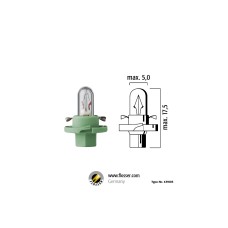 Flösser BX 8,4d 12V 2W зеленый цоколь