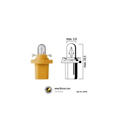 Flösser B 8,5d 12V 1,5W желтый цоколь