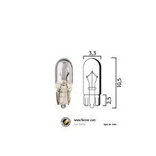 Flösser W3W W 2х4,6d 12V 3W T 6,5