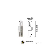 Flösser W 2х4,6d 24V 1W белый цоколь