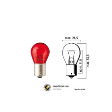 Flösser PR21W BAW 15s 12V 21W цвет красный